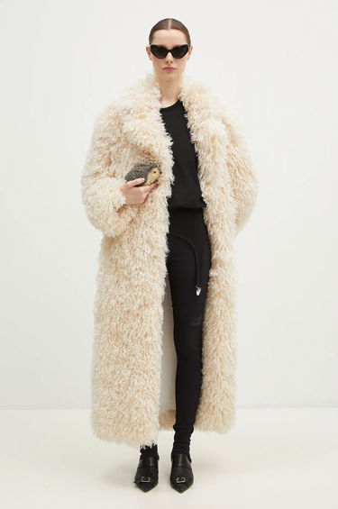 Frakker Fiorucci Women's Long Faux Fur Coat Hvid | U01FMOCO243FF02WH02, 5