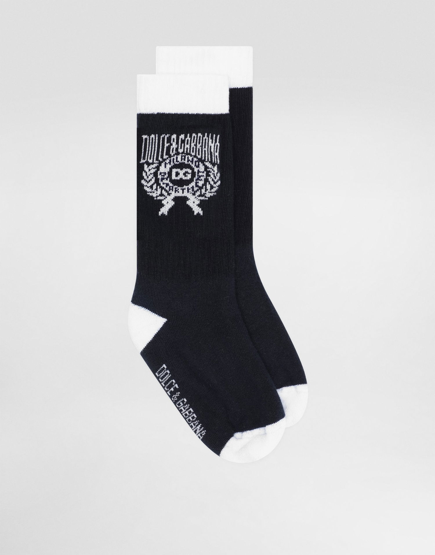 Sokker Dolce & Gabbana Dolce & Gabbana Cotton Socks With DG Logo Mørkeblå | LBKAG7JBCH7B0789, 0