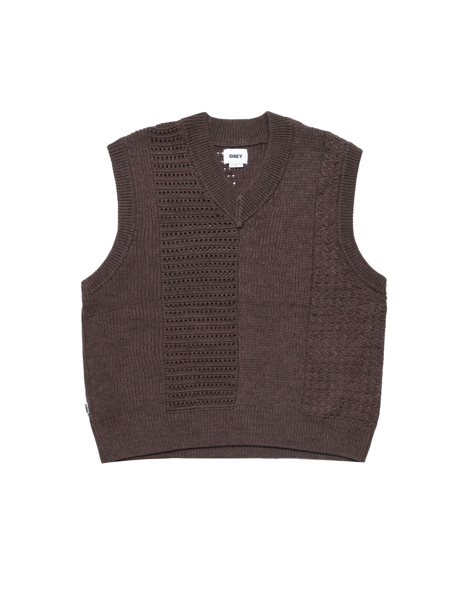 Sweater OBEY Obey Garret Knitted Sweater Vest Brun | 151000097-JVA, 0