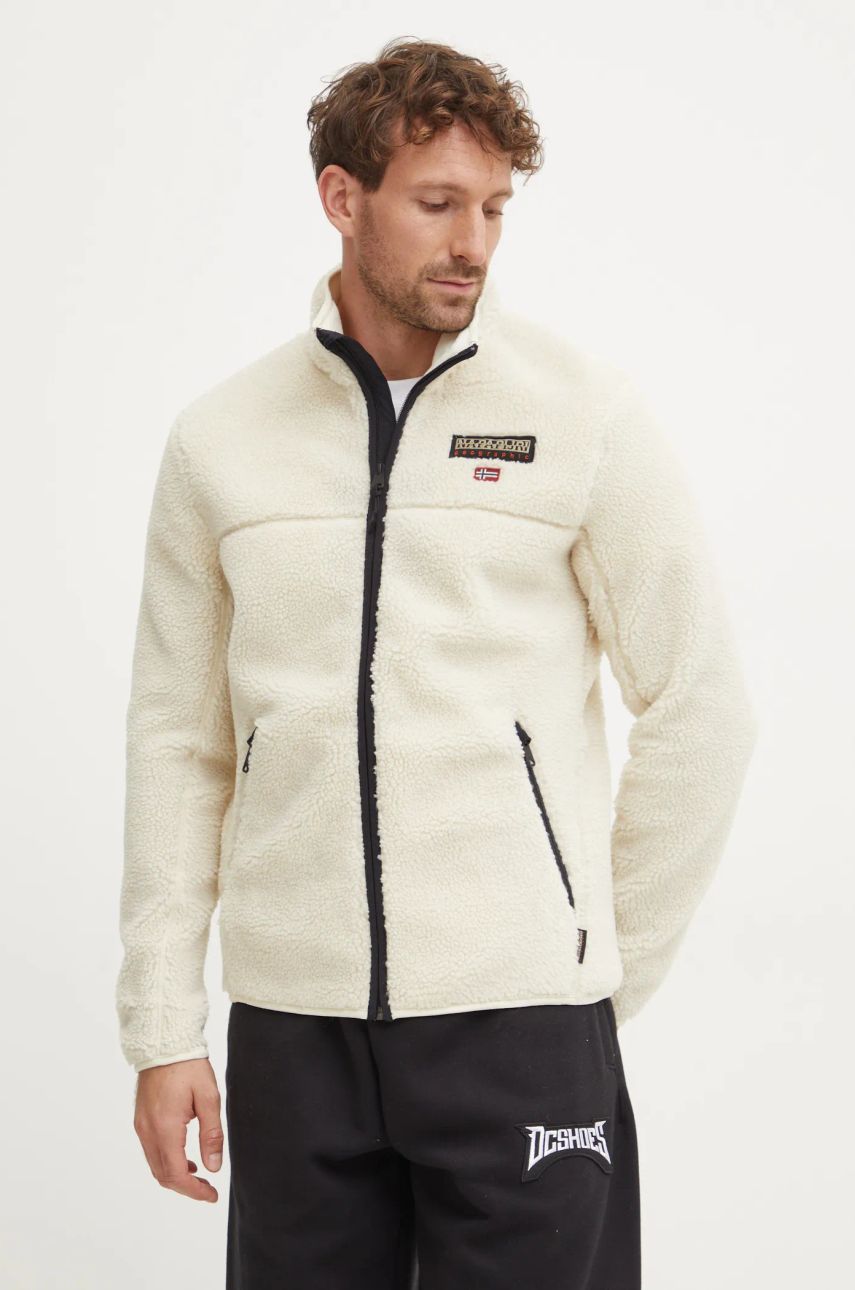 Sweatshirt Napapijri Sherpa Fleece Full Zip Jacket Hvid | NP0A4IA9N1J1, 0