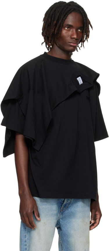 T-shirt VETEMENTS VETEMENTS Double Layered T-Shirt Sort | UH76TR400B, 1
