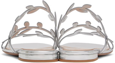 Sneakers og sko Gianvito Rossi Flavia 05 Leaf Detail Slide Sandals Metalisk | G15680-05RIC-MET, 1