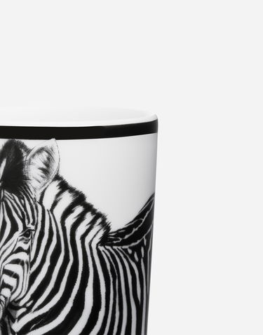 Home decor Dolce & Gabbana Porcelain Water Glass With Zebra Print Hvid | TCB031TCA47UZ004, 2