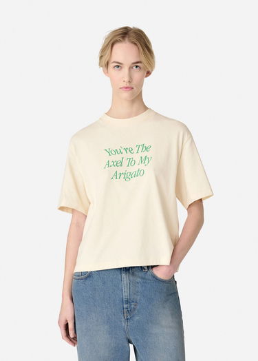 T-shirt AXEL ARIGATO Printed T-Shirt with Short Sleeves Beige | A3010002, 2