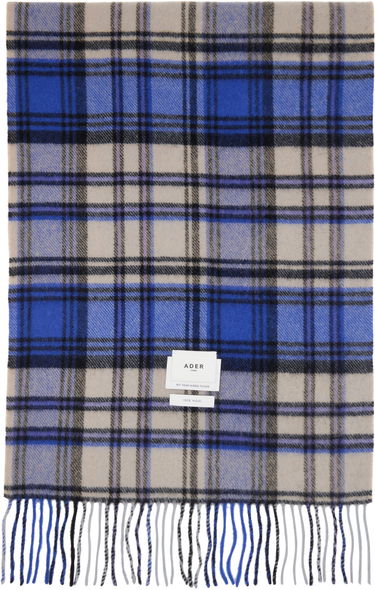 Tørklæde ADER ERROR Plaid Muffler Scarf Blå | BMADFWAC0401BL, 0