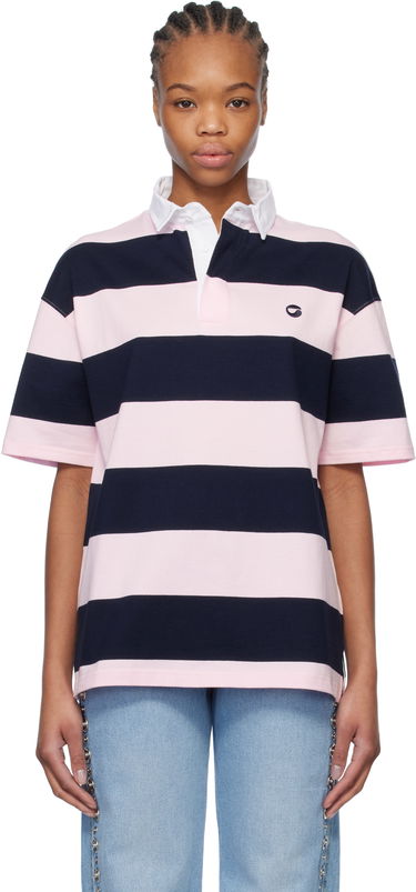 Polo skjorte Coperni Coperni Striped Rugby Polo Lyserød | COPJS117F5026, 0