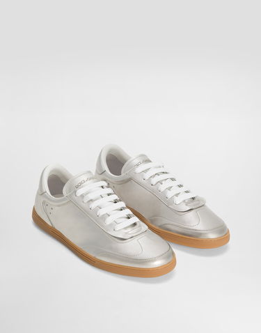 Sneakers og sko Dolce & Gabbana Saint Tropez Foiled Leather Hvid | CS2255A3H5780998, 1
