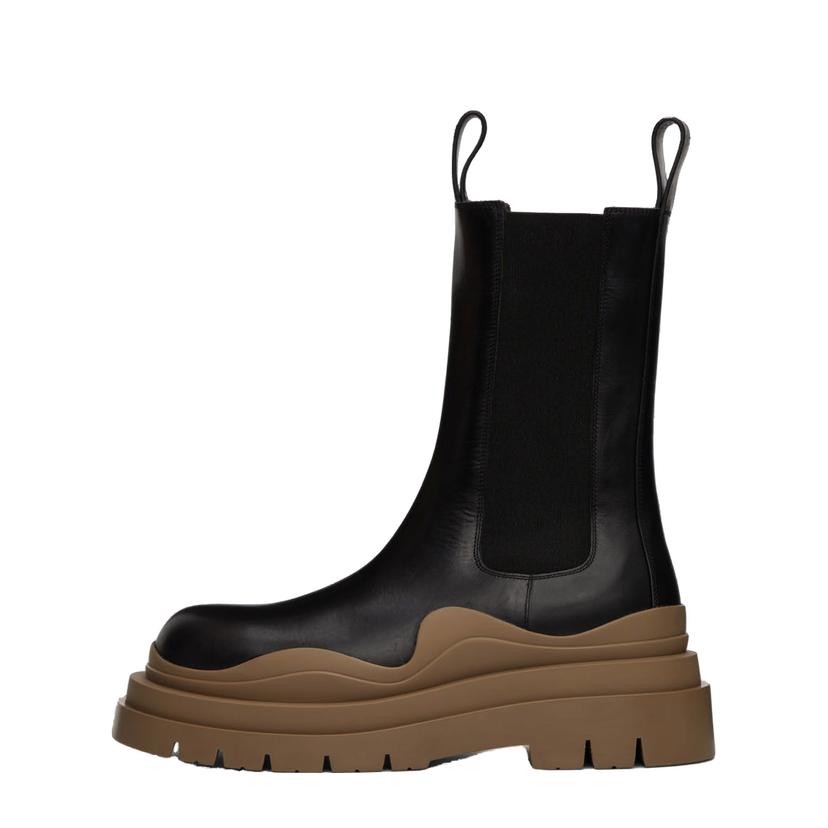 Sneakers og sko Bottega Veneta Tire Chelsea Boots "Black Taupe" Brun | 630284 VBS50