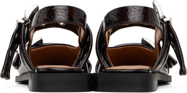 Bælter GANNI GANNI Snake Buckle Flats Brun | S2951, 1