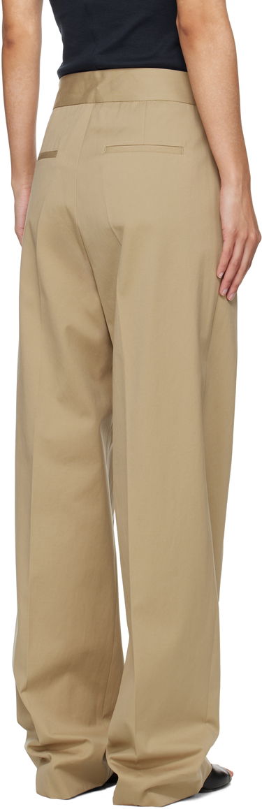 Bukser MSGM MSGM Faille Pleated Trousers Beige | 3841MDP20 257138, 2