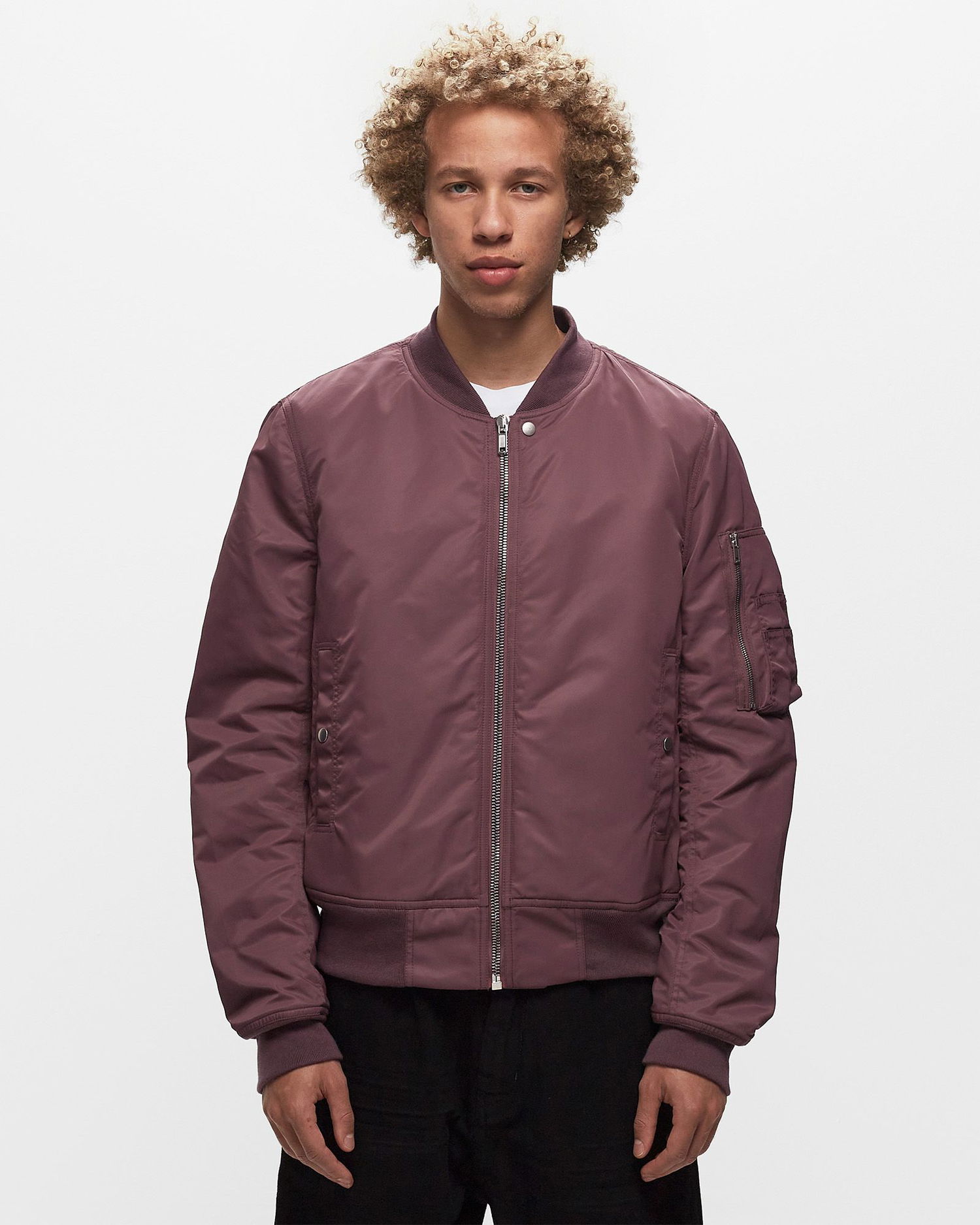 Bomberjakke Rick Owens DRKSHDW WOVEN PADDED BOMBER - FLIGHT BOMBER Lilla | DU02C5771, 1