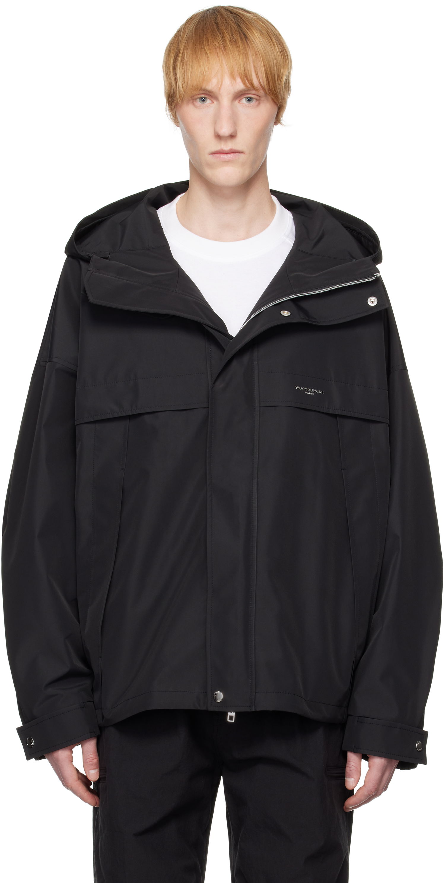 Vindjakke WOOYOUNGMI WOOYOUNGMI Hooded Jacket Sort | W251JP11, 0