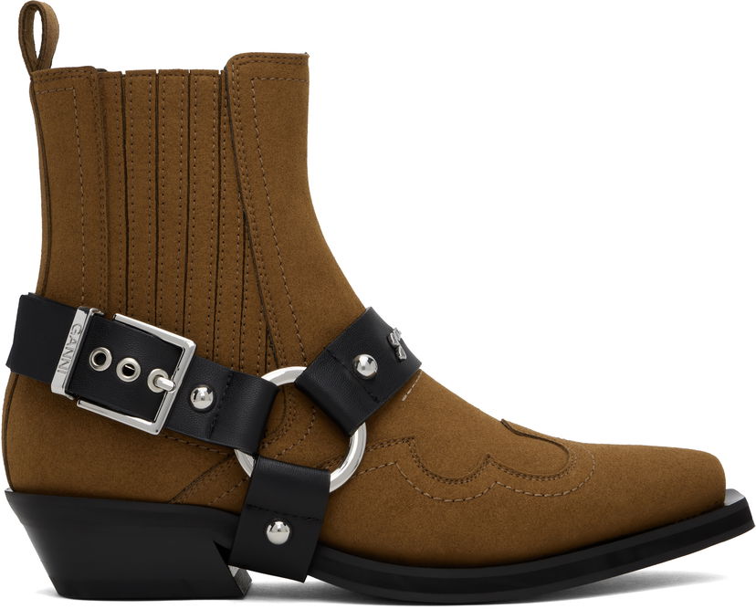 Sneakers og sko GANNI GANNI Low Cut Western Chelsea Boots Brun | S2747