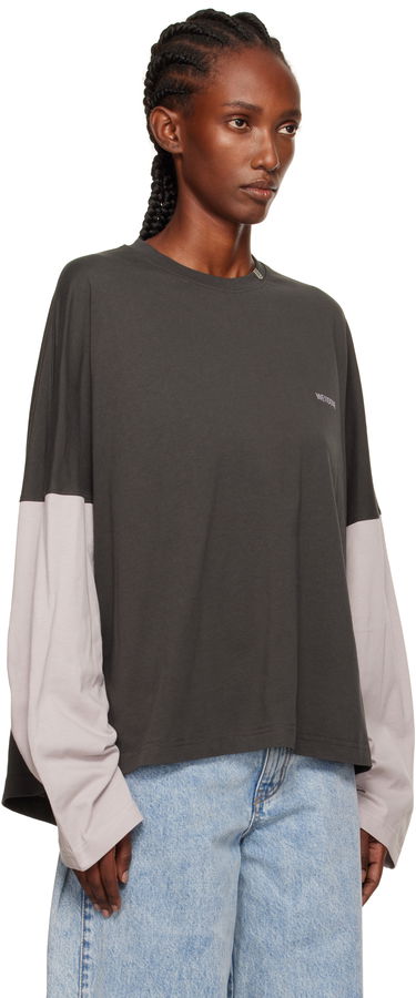 T-shirt We11done Coding Long-Sleeved Layered T-shirt Flerfarvet | WD-TT2-25-736-U-GY, 1