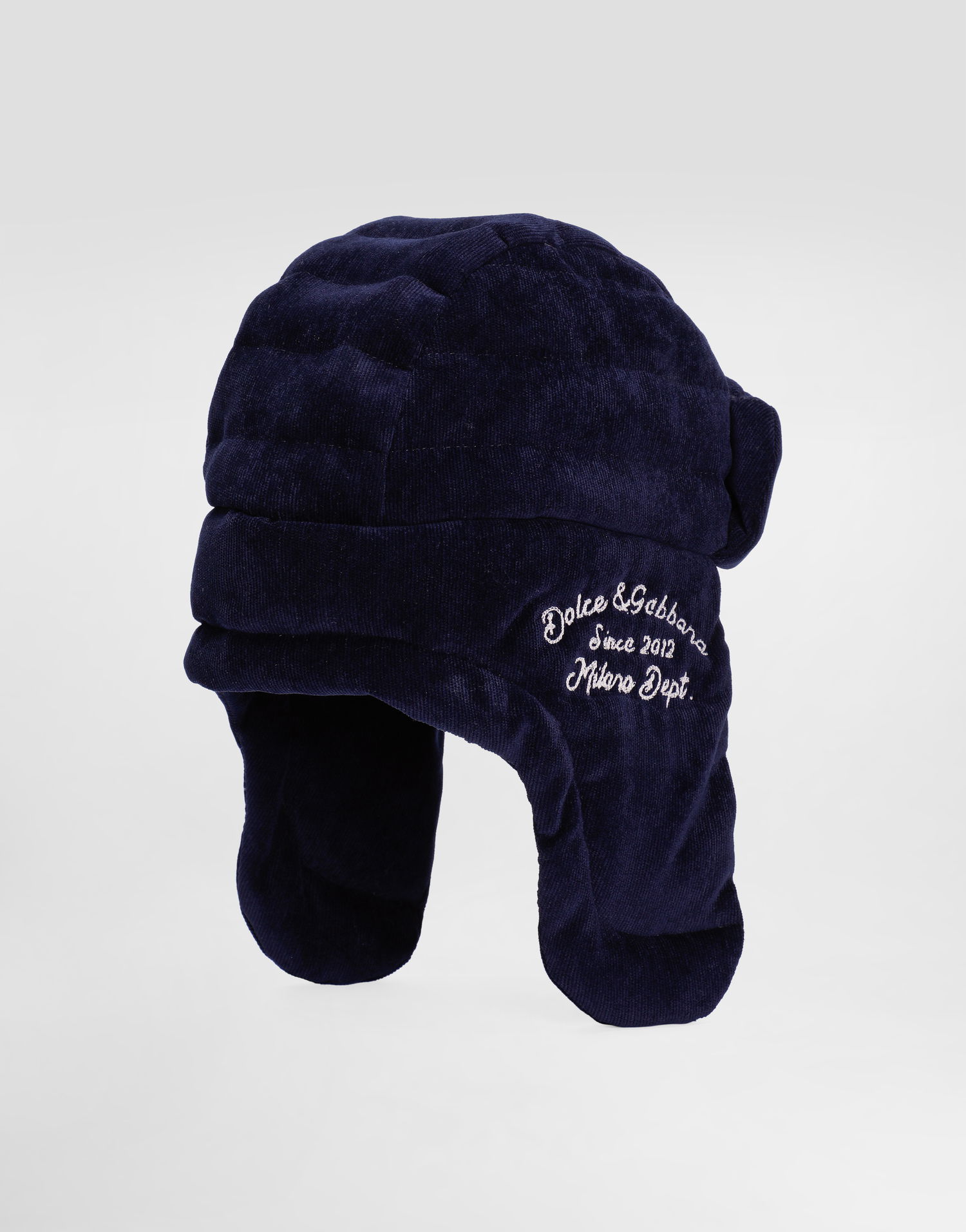 Hat Dolce & Gabbana Dolce & Gabbana Corduroy Trapper Hat Mørkeblå | LB5H64FUEFOB3895, 1