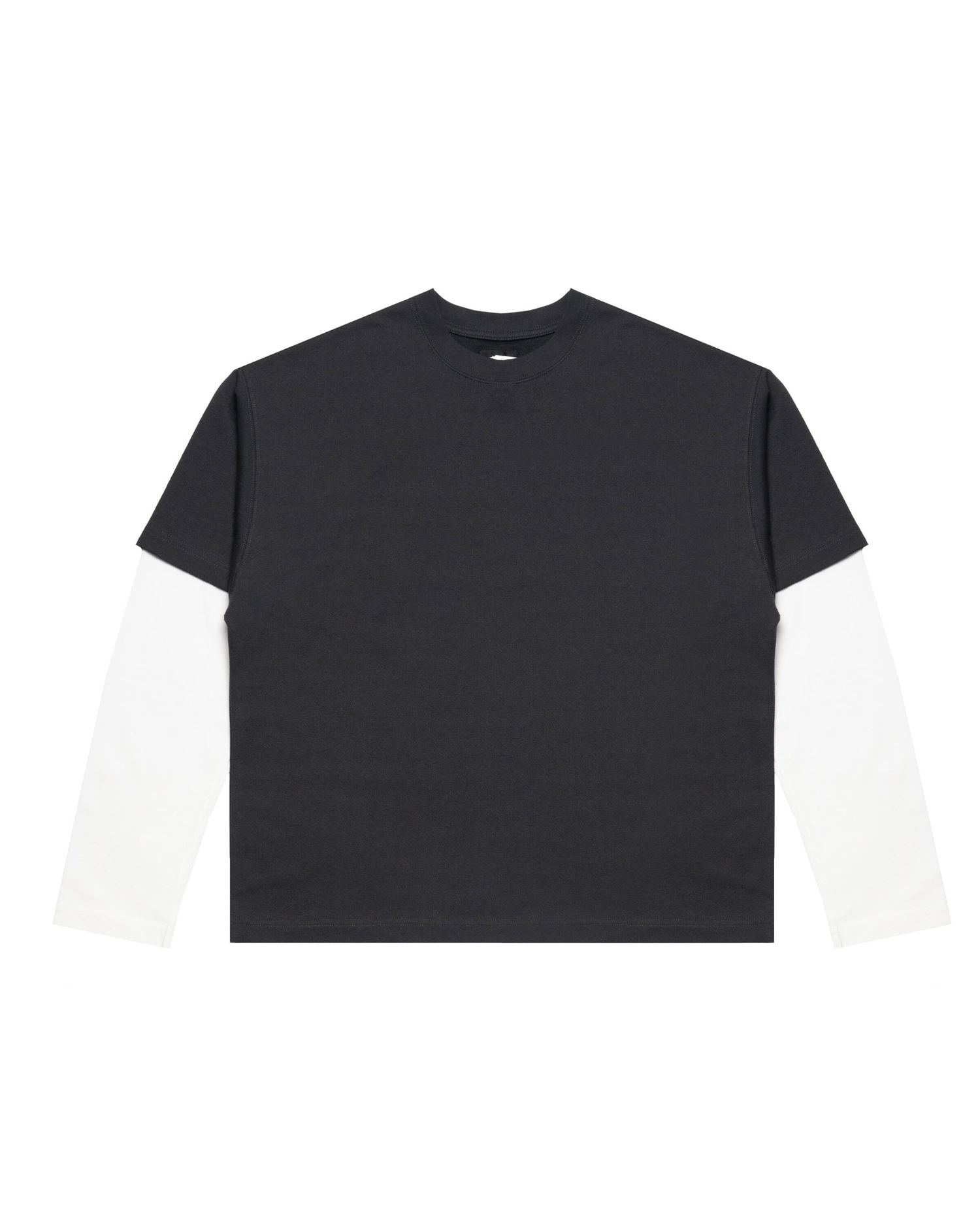 T-shirt BEAMS Beams Layered Long Sleeve T-Shirt Sort | 11140477803-90, 0