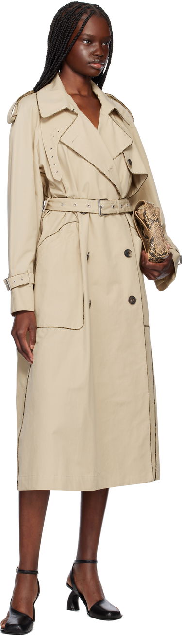 Trenchcoat Dries Van Noten Dries Van Noten Piping Trench Coat Beige | 251-010216-1449, 3