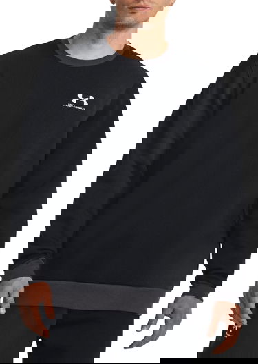 Sweatshirt Under Armour Essential Fleece Crewneck Sort | 1381213-001, 0