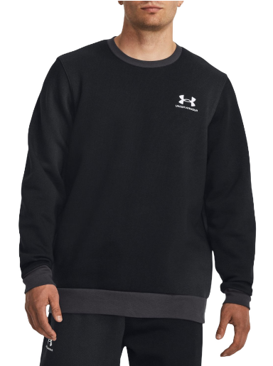 Sweatshirt Under Armour Essential Fleece Crewneck Sort | 1381213-001