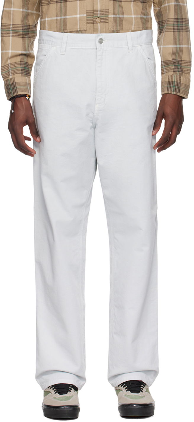 Bukser Carhartt WIP Work In Progress Single Knee Trousers Hvid | I031499