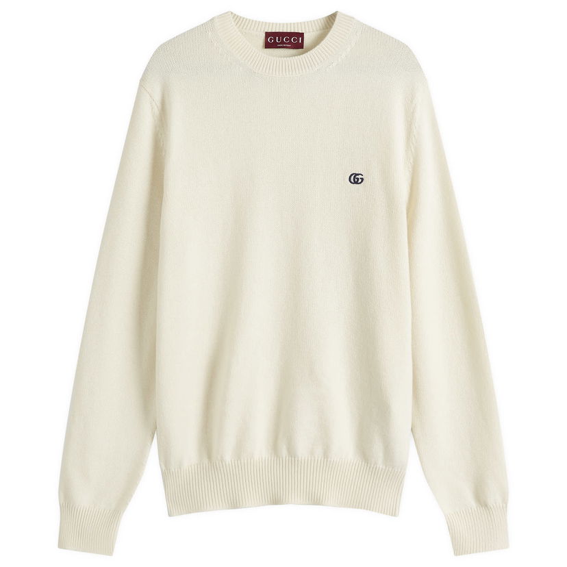 Sweater Gucci Gucci Men's Crew Knit, Large Hvid | 815007-XKEK4-9692