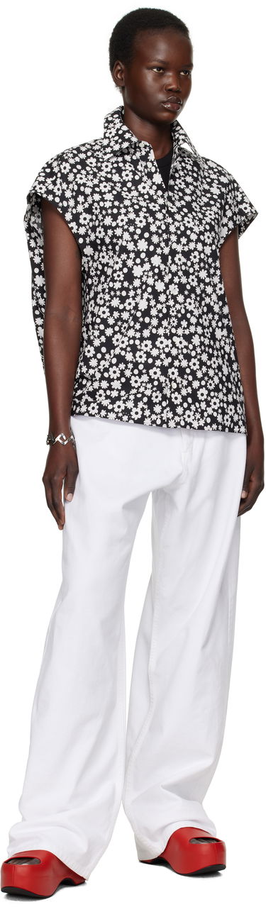 Skjorte Marni Marni Pop Fields Sleeveless Cocoon Shirt Sort | CAMA0565S1 UTC463, 3