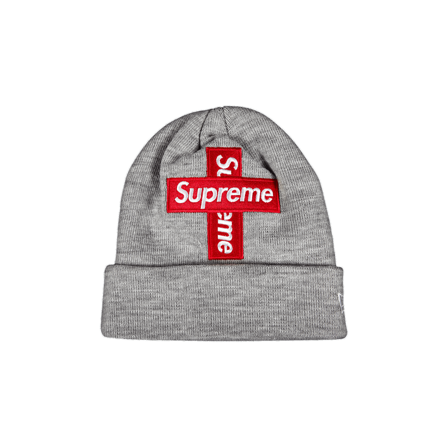 Beanie Supreme New Era x Cross Box Logo Beanie Grå | FW20BN14 HEATHER GREY, 0