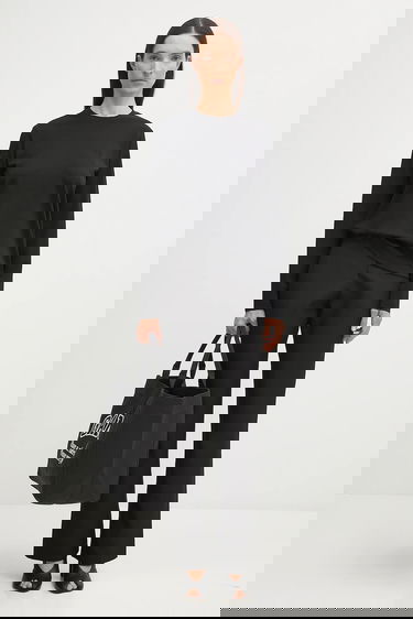 T-shirt Y-3 Y-3 Regular Wool Long Sleeve T-Shirt Sort | JX2291, 4