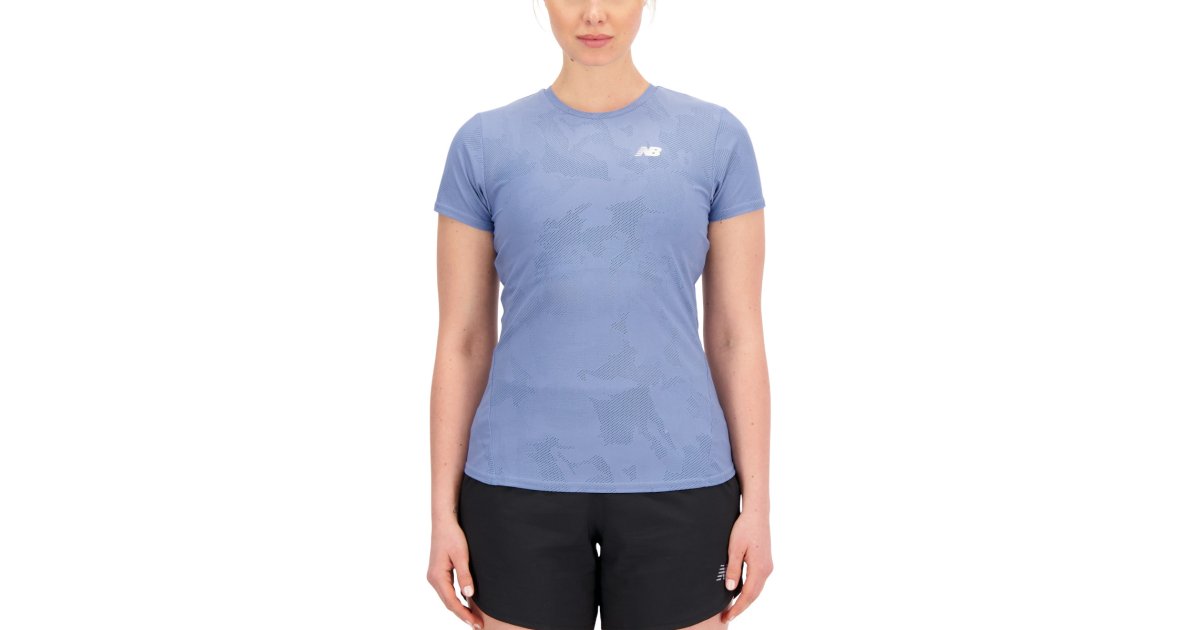T-shirt New Balance Q Speed Blå | wt33281mmyl, 1