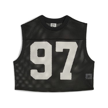 Crop top Puma ROSÉ Cropped Mesh Relaxed Fit T-Shirt Sort | 633804_01, 5