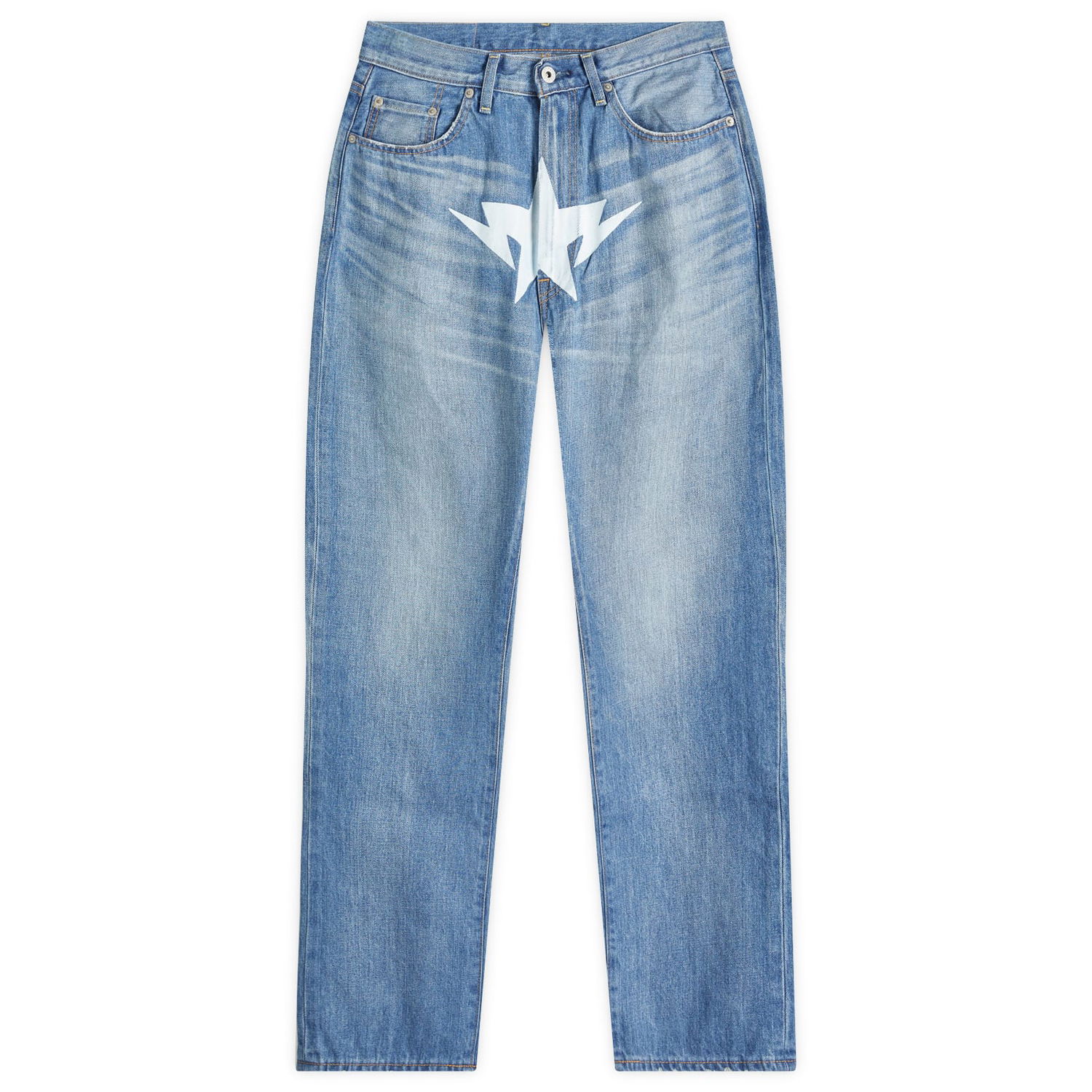 Jeans BAPE Twin Star Relaxed Fot Jeans Blå | 001DPK801003M-LIG, 0