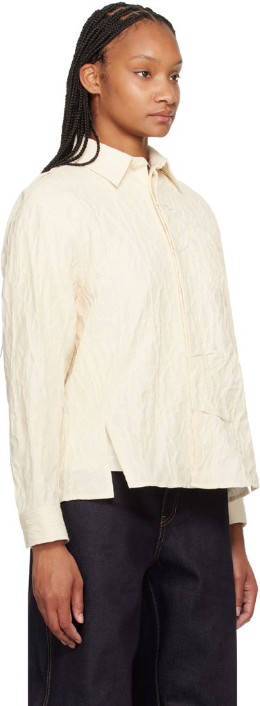 Skjorte ADER ERROR Textured Button-Up Shirt Beige | BN01SSSH0102IV, 4