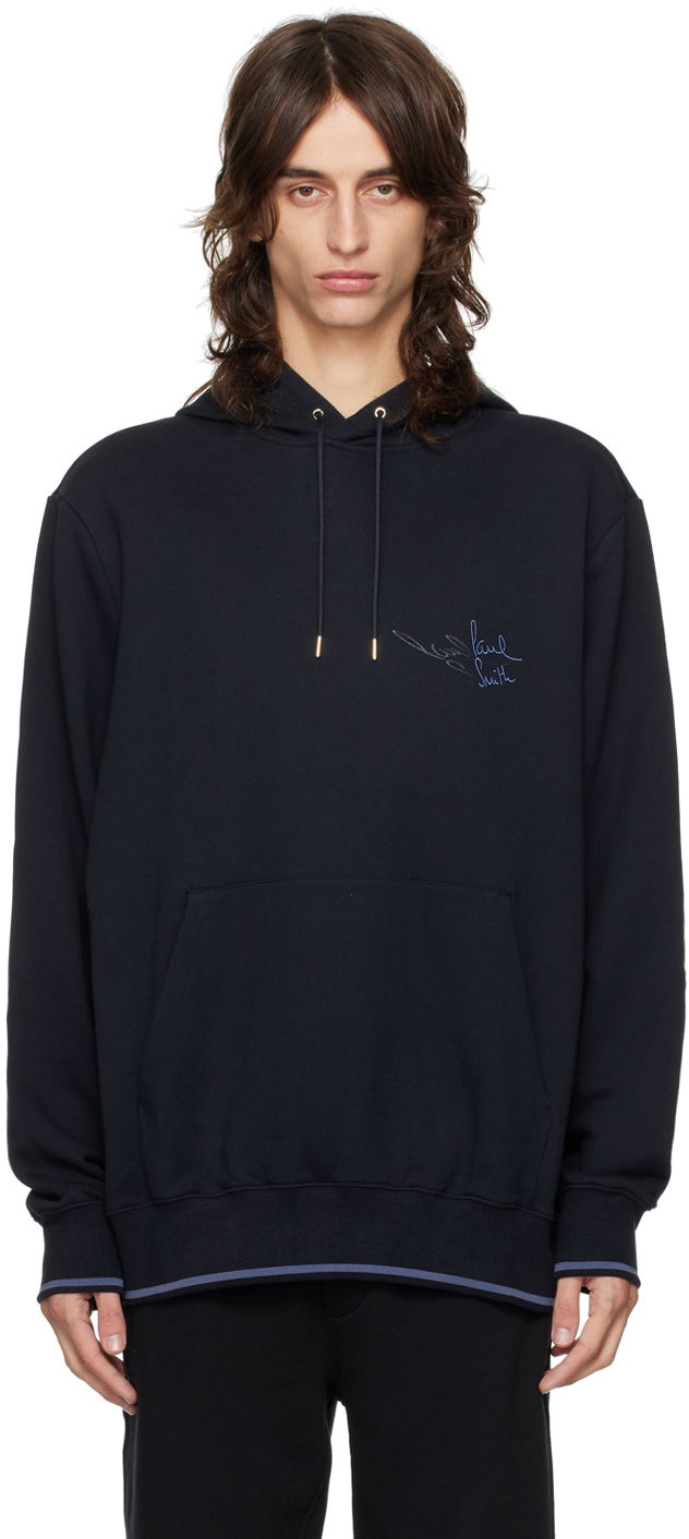 Sweatshirt Paul Smith Paul Smith Embroidered Logo Hoodie Sort | M1R-071Y-NP4718-49
