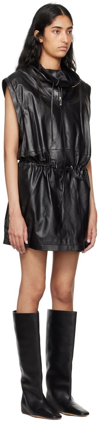 Vindjakke Helmut Lang Helmut Lang Leather Anorak Sort | O04HW606, 3