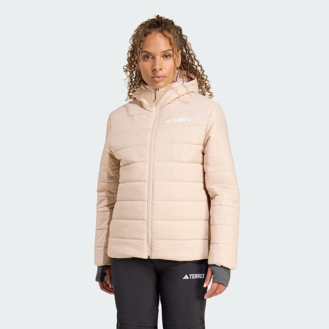 Jakke adidas Performance Terrex Multi Essentials CLIMAWARM Insulated Hooded Jacket Beige | KB2168, 0
