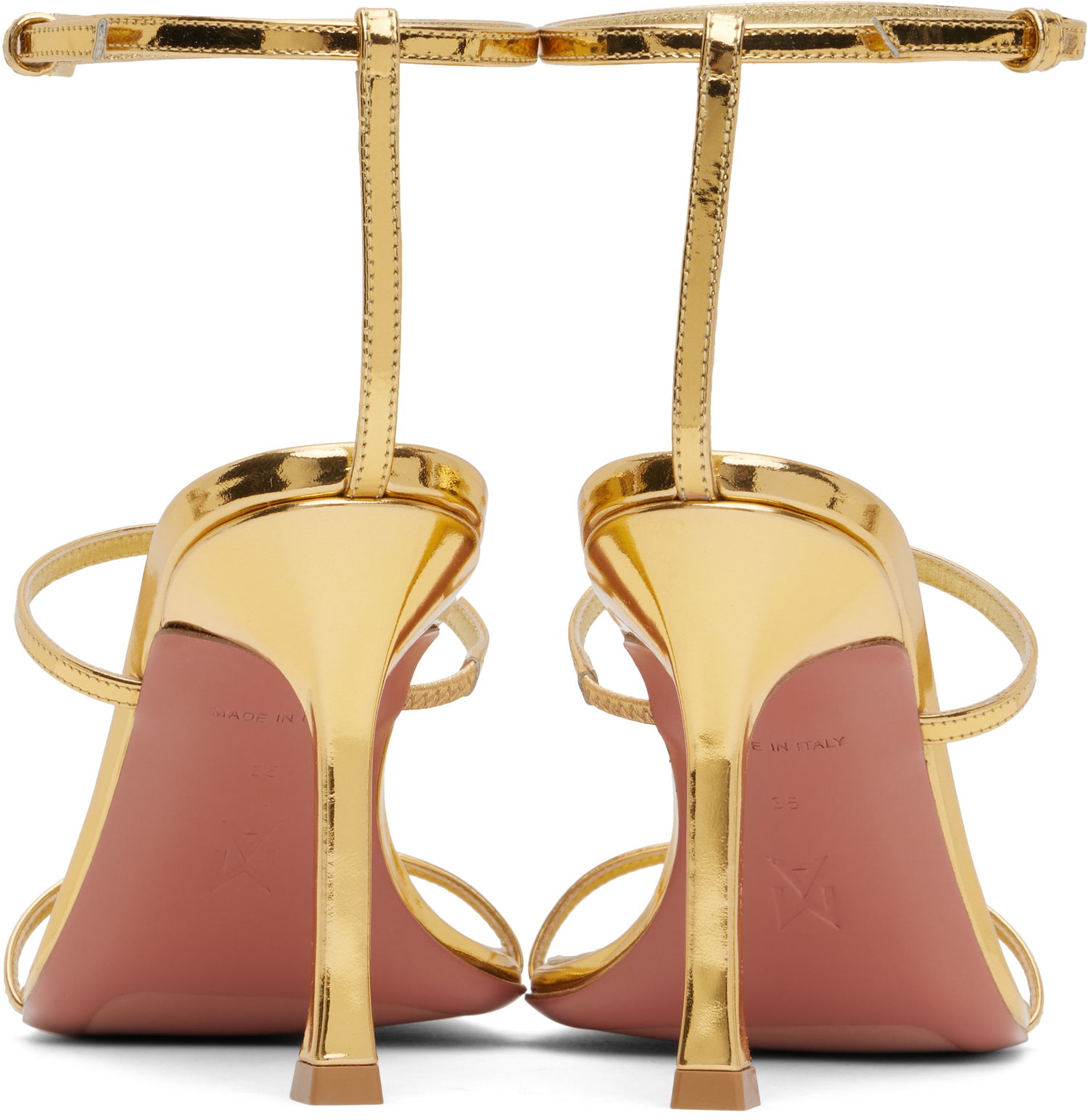 Tilbehør Amina Muaddi Amina Muaddi Maya Heeled Sandals Metalisk | MAYA SANDAL MIRROR, 1