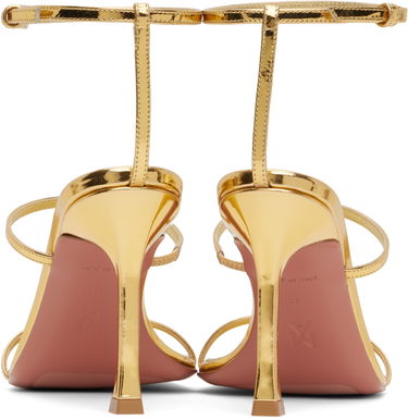 Tilbehør Amina Muaddi Amina Muaddi Maya Heeled Sandals Metalisk | MAYA SANDAL MIRROR, 1