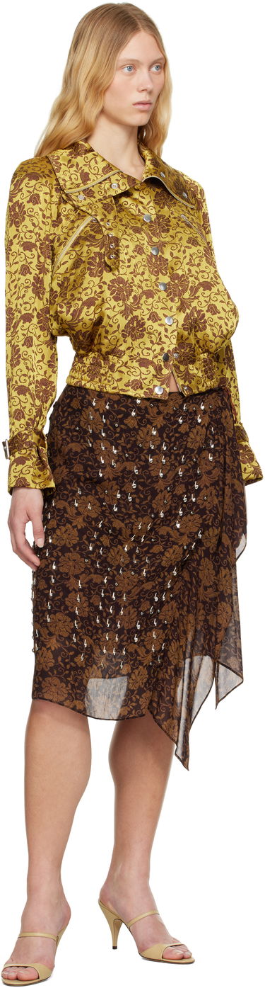 Bomberjakke Dries Van Noten Dries Van Noten Jacquard Bomber Jacket Gul | 251-010506-1224, 3