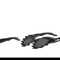Black Oval Sunglasses with Star Detailing