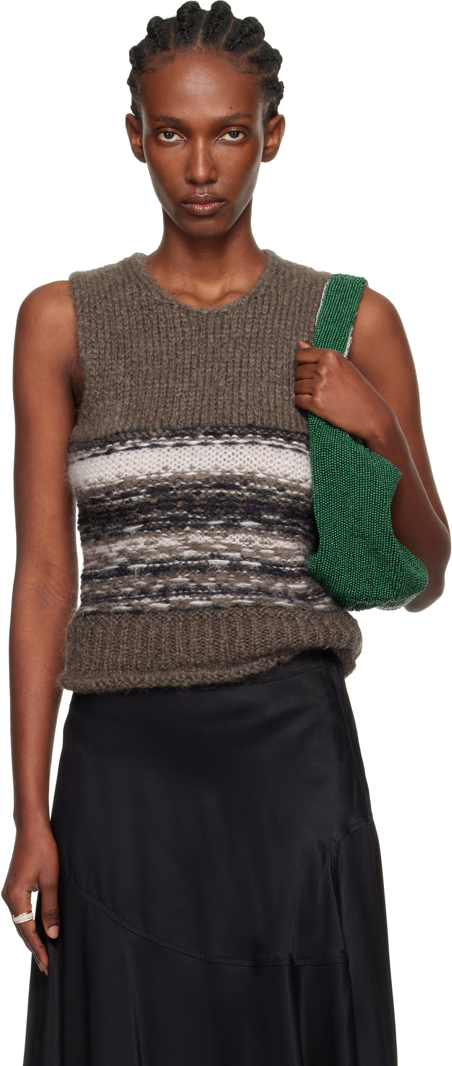 Vest OUR LEGACY Pleaser Striped Knitted Vest Flerfarvet | W4253PB, 0