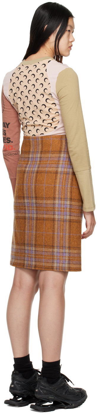 Nederdel We11done Plaid Mini Dress Brun | WD-OP3-22-219-W-OR, 2