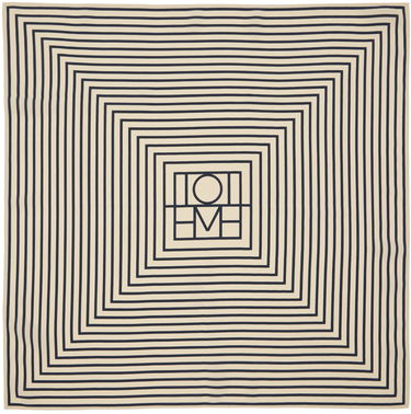 Tørklæde TOTEME Signature Monogram Silk Scarf Beige | 211-852-800, 1