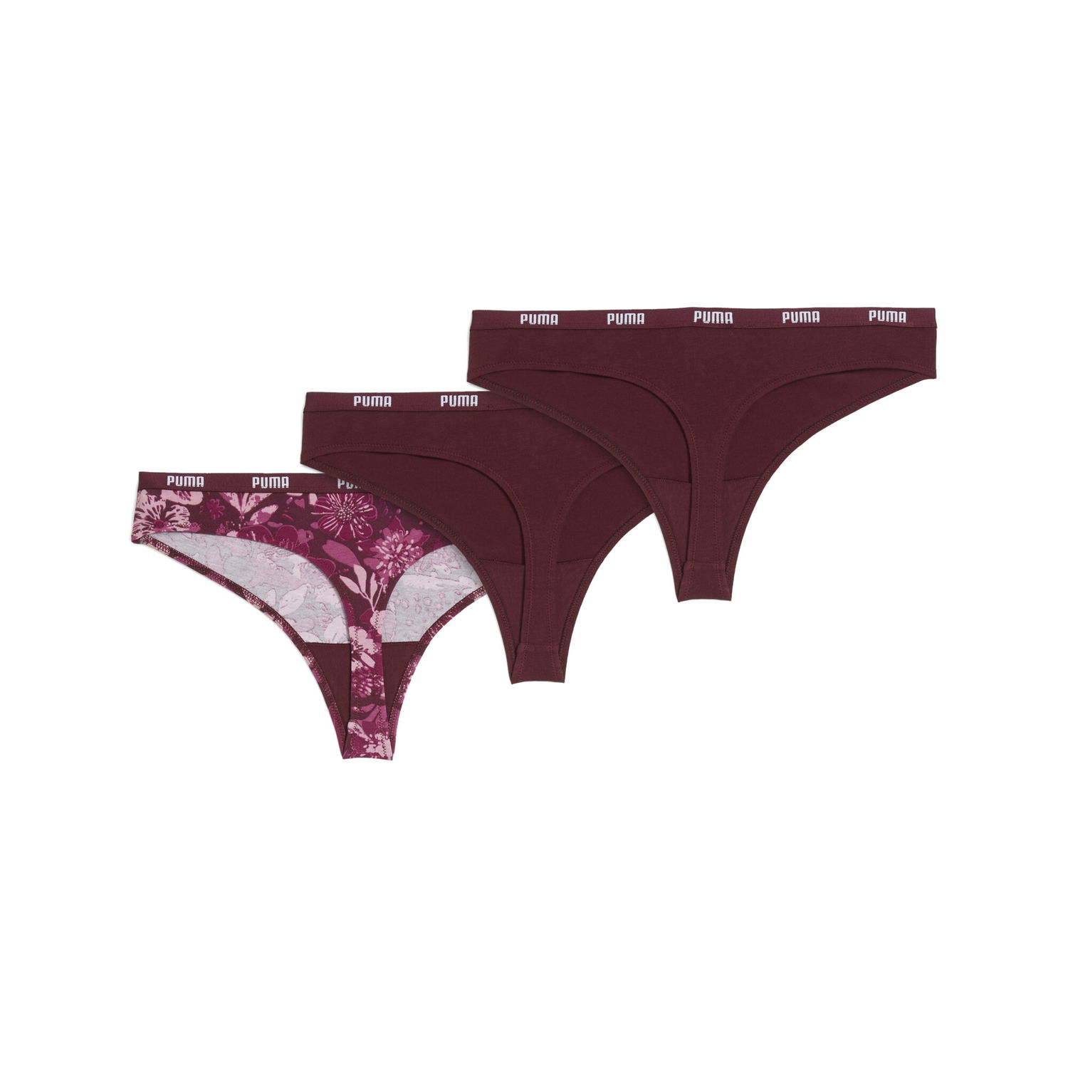 Trusser Puma 3 Pack Thong Panties Bourgogne | 947301_01, 1