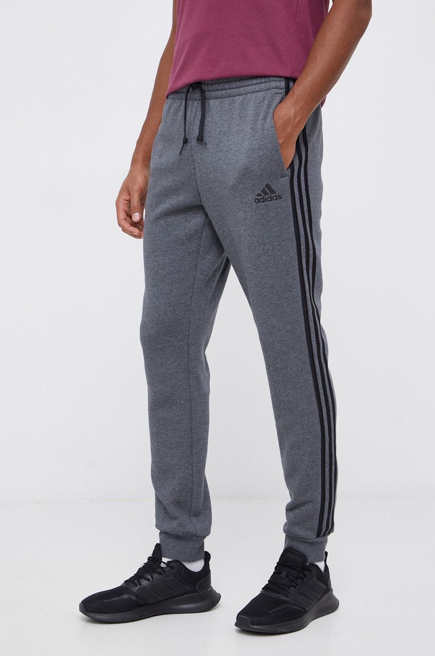 Joggingbukser adidas Performance Essentials French Terry Tapered Cuff 3 Stripes Grå | GK8826, 0
