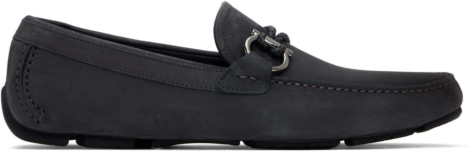 Sneakers og sko FERRAGAMO Salvatore Ferragamo Gancini Driver Loafers Grå | 778848, 0