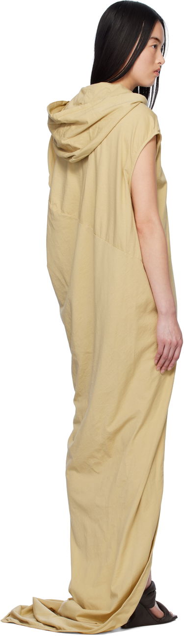 Kjole Rick Owens Rick Owens DRKSHDW Hollywood Edfu T-Shirt Maxi Dress Beige | DS01E3517 RN, 2