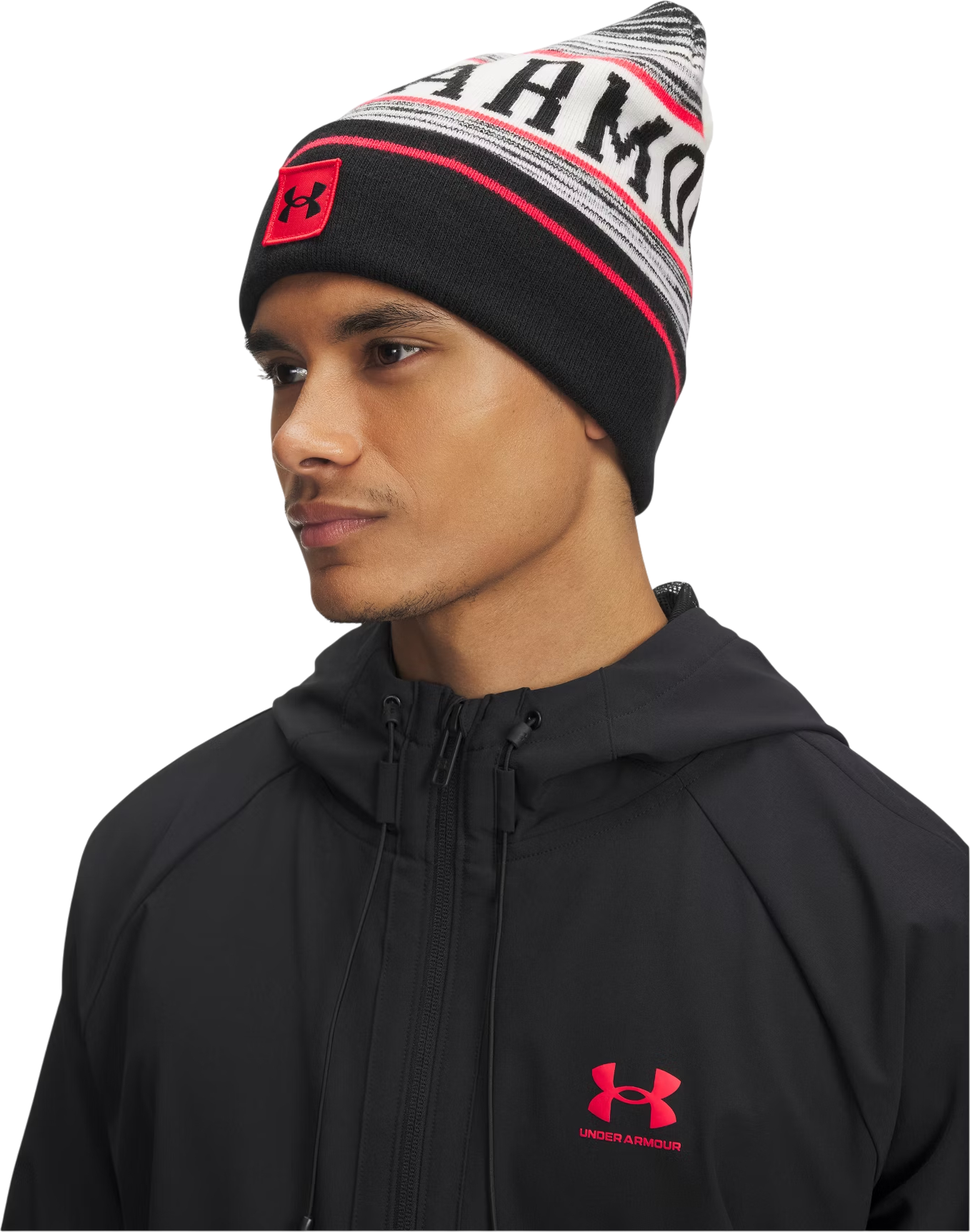 Beanie Under Armour Halftime Striped Knit Pom Beanie Flerfarvet | 1386634-279, 1