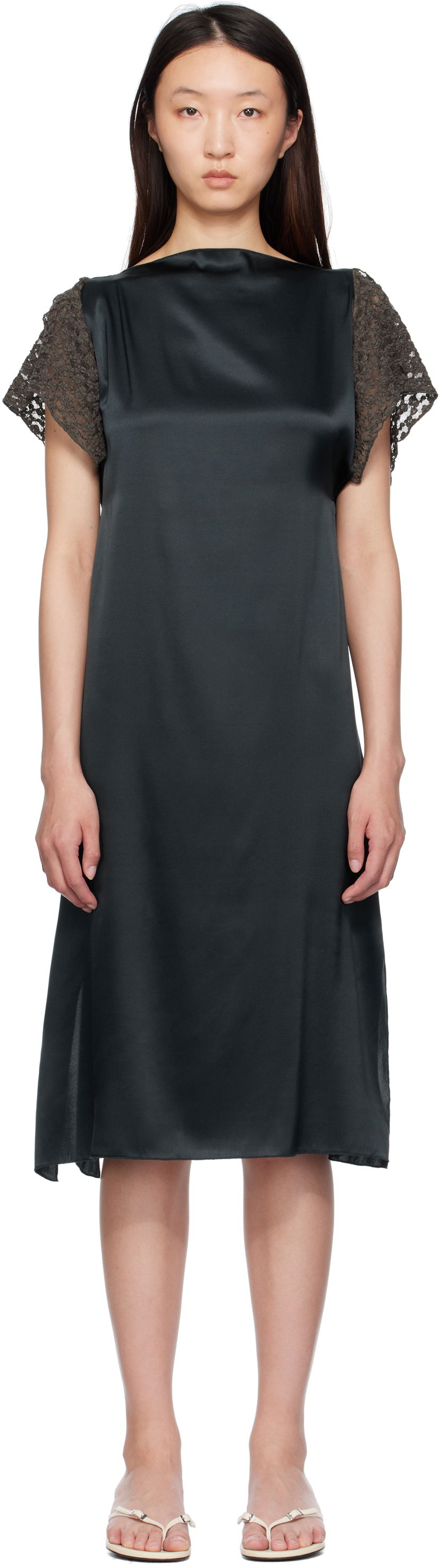 Kjole Baserange Baserange Olin Midi Dress Grøn | DROL-SS-SU25