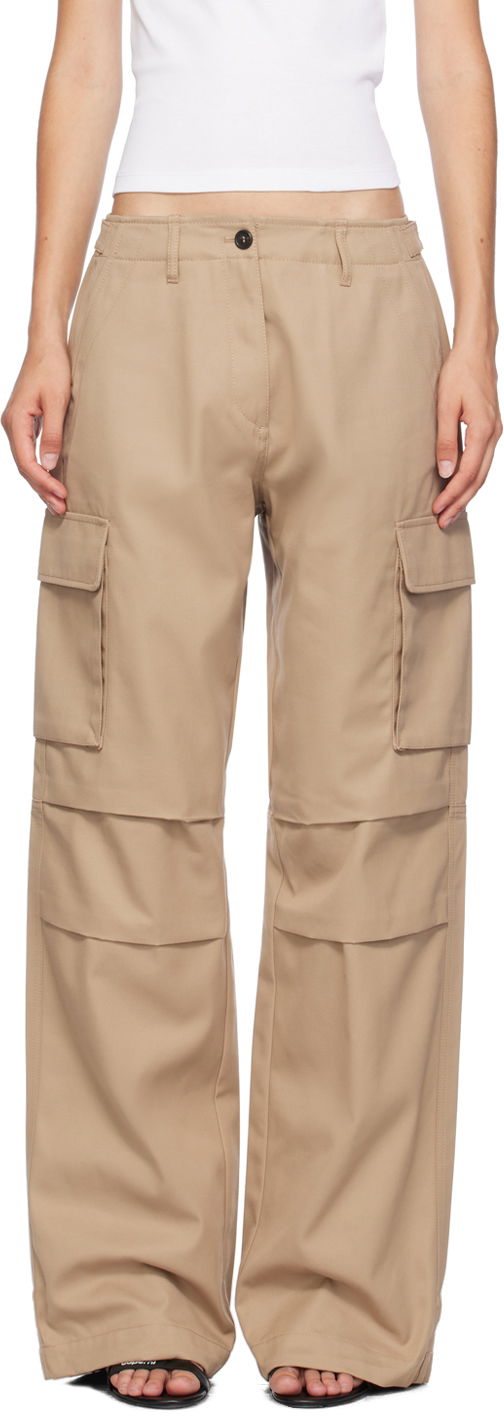Cargo bukser Coperni Coperni Wide Leg Tailored Cargo Pants Beige | COPP40836