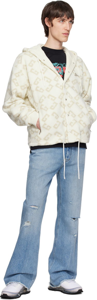 Sweatshirt Givenchy Givenchy Monogram 72 Jacquard Fleece Hoodie Hvid | BM01BV317L101, 3